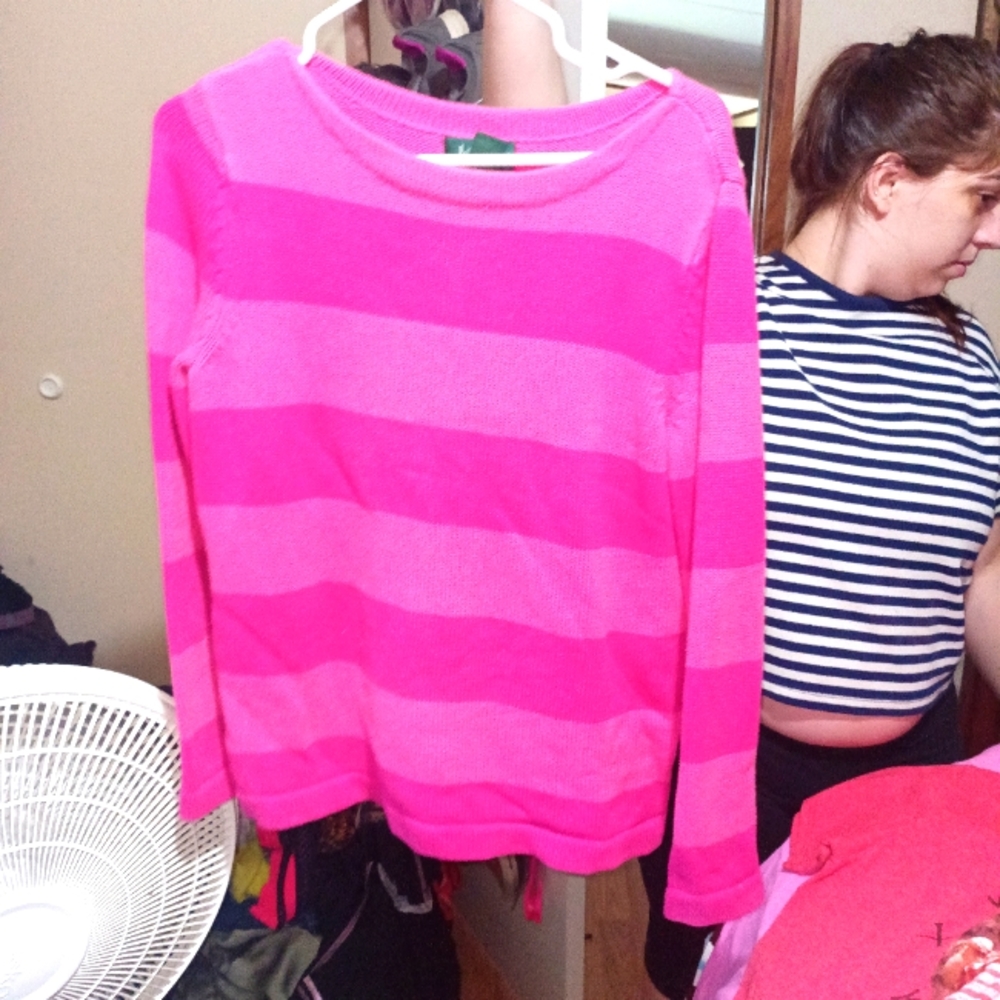 Two tone pink sweater